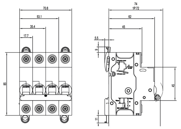 Выключатель нагрузки 3Р 40А S9S Systeme Electric Systeme9