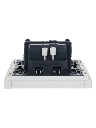 Фортепиано белый выключатель 1кл с подсветкой скрытая 10А IP20 