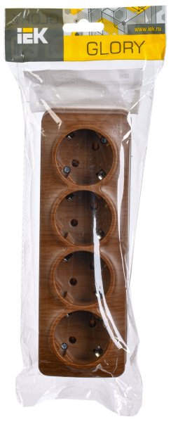 купить Глори дуб розетка открытая 4-мест заземление IP20 в Иванове Глори дуб розетка открытая 4-мест заземление IP20