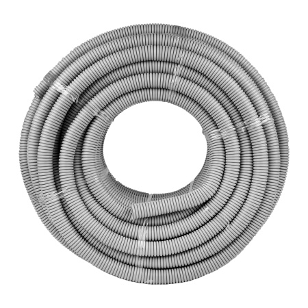 купить Труба гофра 32мм ПВХ 50м серый EKF с протяжкой  в Иванове Труба гофра 32мм ПВХ 50м серый EKF с протяжкой