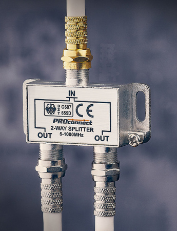 купить Делитель TVх2 5-1000МГц +3F-разъема  в Иванове Делитель TVх2 5-1000МГц +3F-разъема