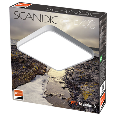 Светильник потолочный свд 72Вт 3000-6500К 5760лм квадрат серый Scandic-S пульт ДУ Jazzway 