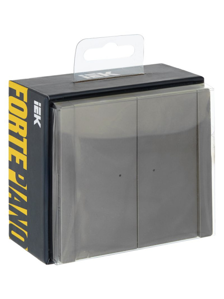 Фортепиано сталь выключатель 2кл с подсветкой скрытая 16А IP20 